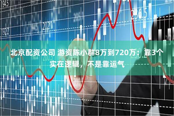 北京配资公司 游资陈小群8万到720万：靠3个实在逻辑，不是靠运气