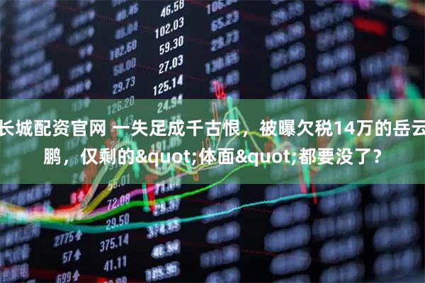 长城配资官网 一失足成千古恨，被曝欠税14万的岳云鹏，仅剩的"体面"都要没了？